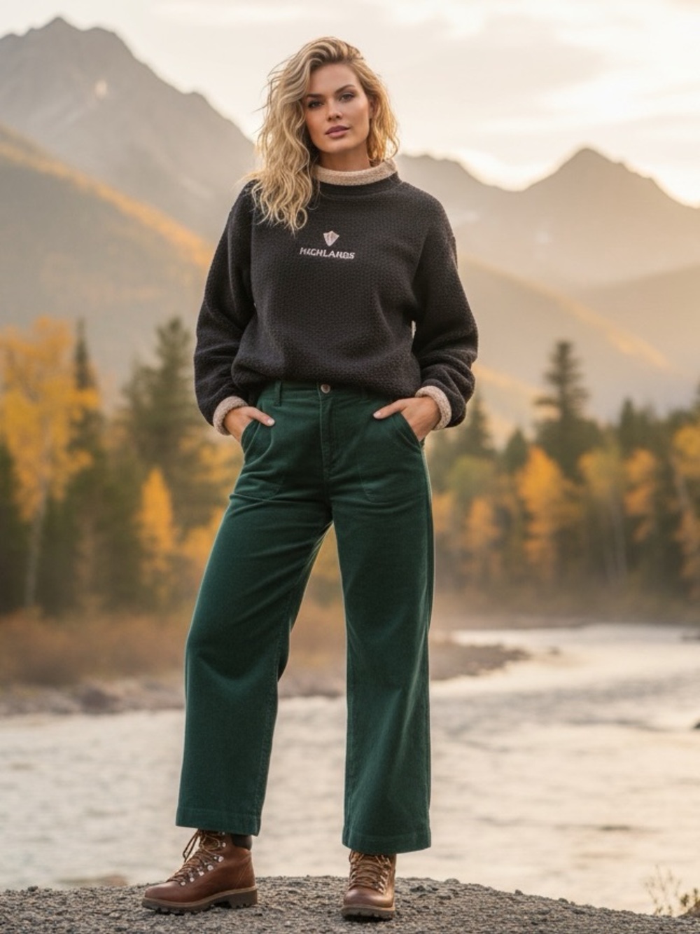 Highlands North Carolina Black Sherpa Fleece UNISEX